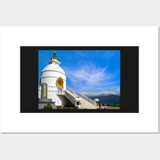 Peace Pagoda, Pokhara. Posters and Art